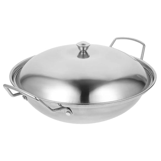 Stainless Steel Skillet with Stove Lid